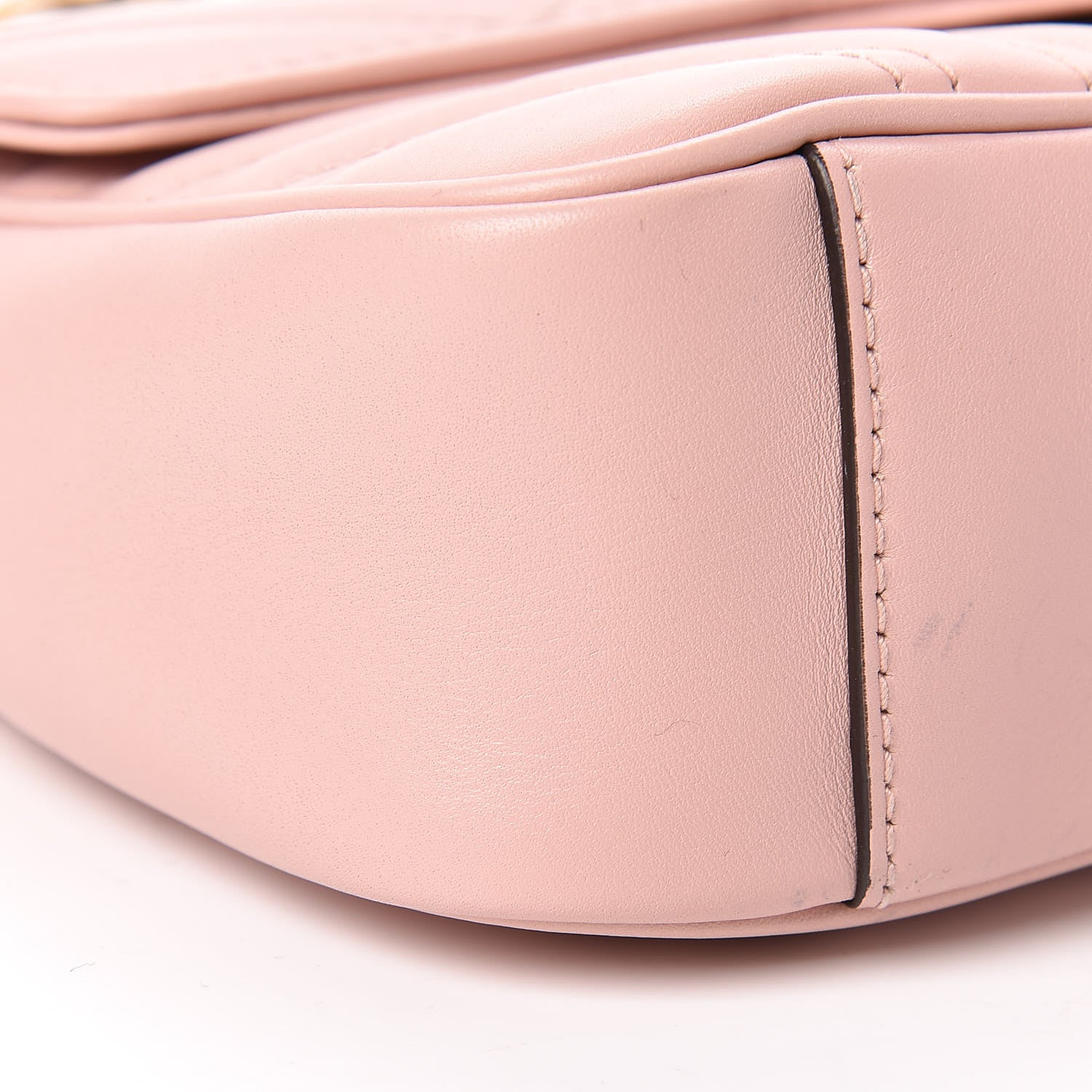 Gucci Calfskin Matelasse Mini GG Marmont Shoulder Bag Perfect Pink 9 of 12