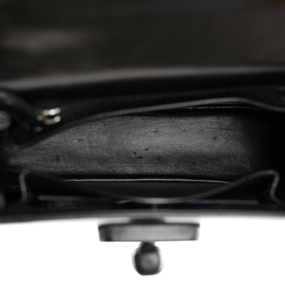 Gucci Boarded Dyana Lux Calfskin Monochrome 100 Centennial Music Small Bamboo 1947 Top Handle Bag Black 5 of 12