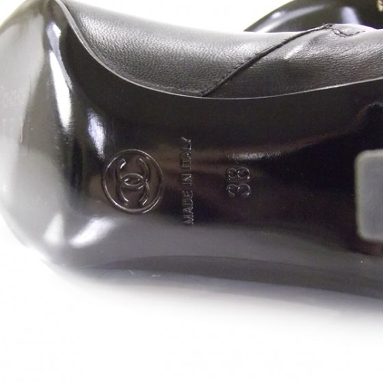 Leather Ankle Boots 38 Black