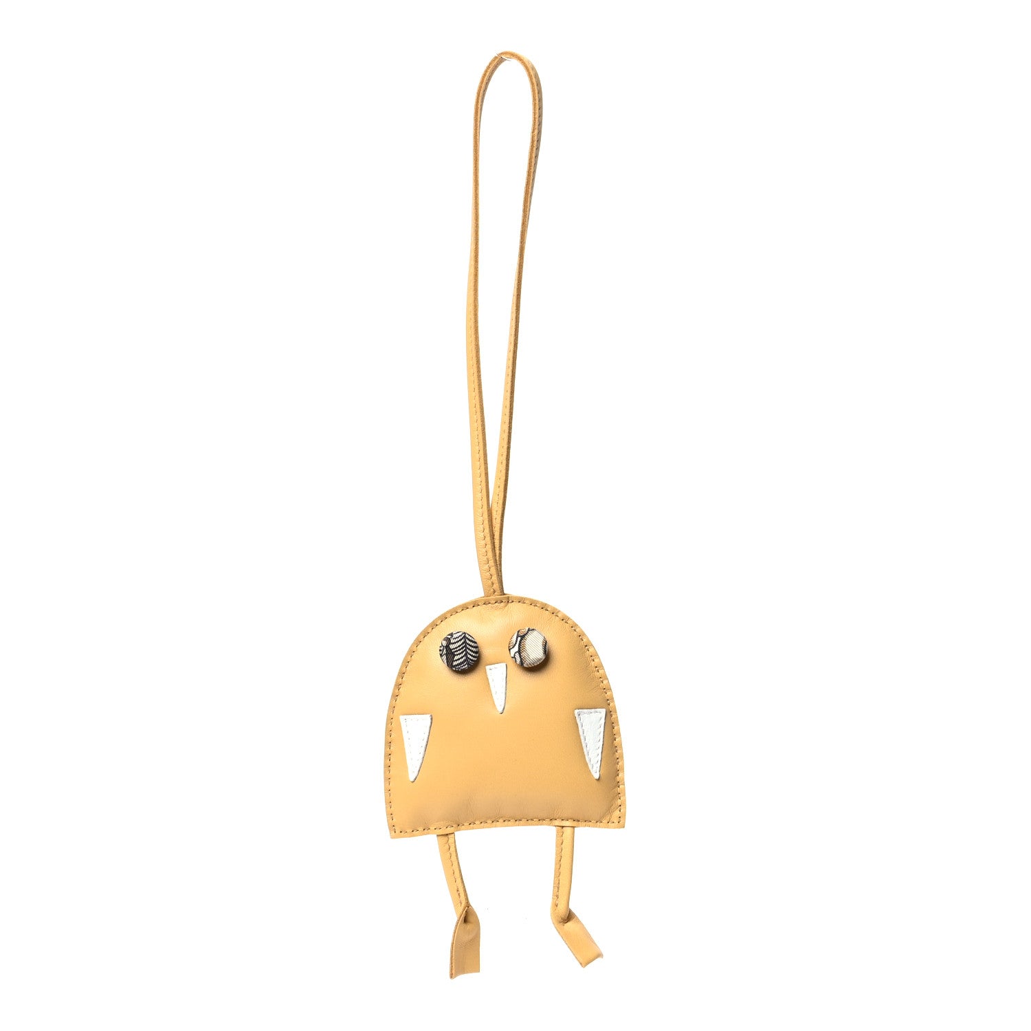 Hermes Lambskin Silk Petit H Hibouton Charm 1 of 4