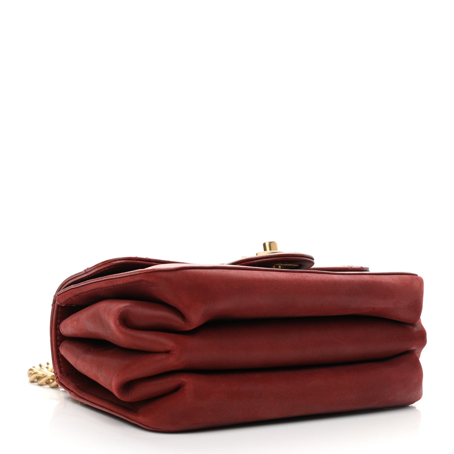 Chanel Iridescent Calfskin Quilted Small Straight Lined Flap Red 4 of 14