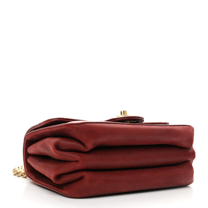 Chanel Iridescent Calfskin Quilted Small Straight Lined Flap Red 4 of 14