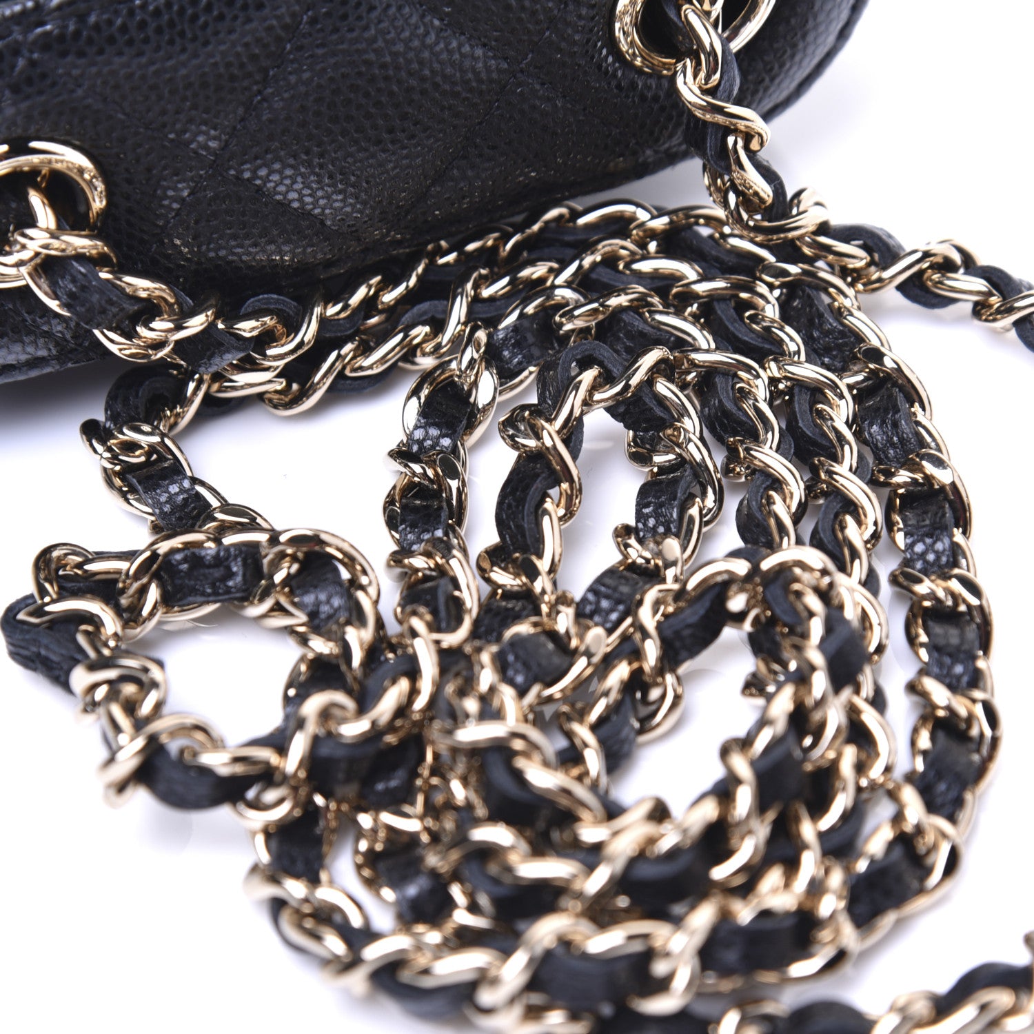Chanel Caviar Quilted Phone Holder With Chain Black 22 of 23