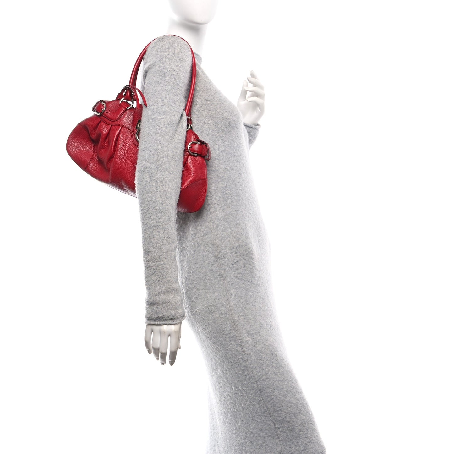 Calfskin Amerena Shoulder Bag Red