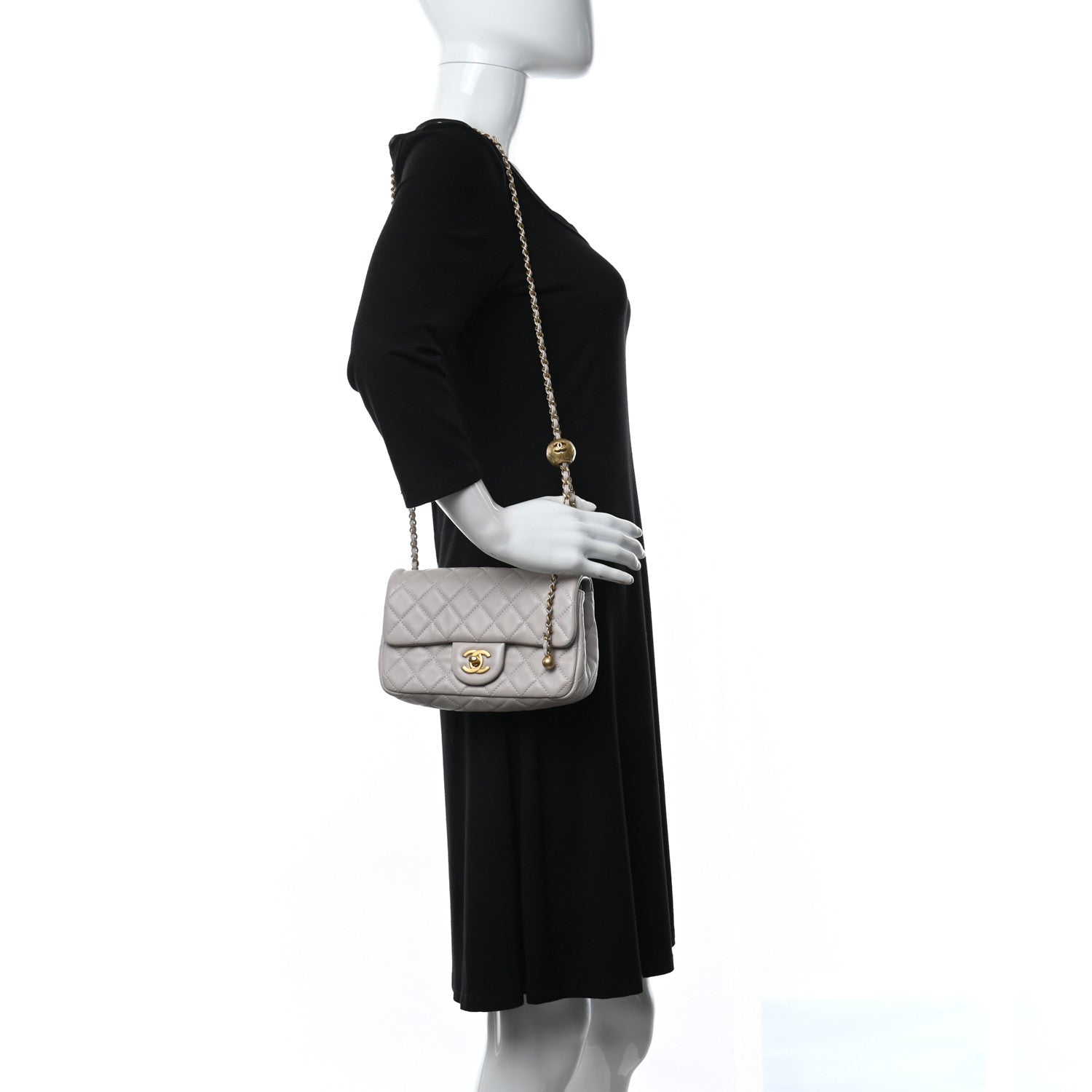 Chanel Lambskin Quilted Mini Rectangular Pearl Crush Flap Light Purple 2 of 11