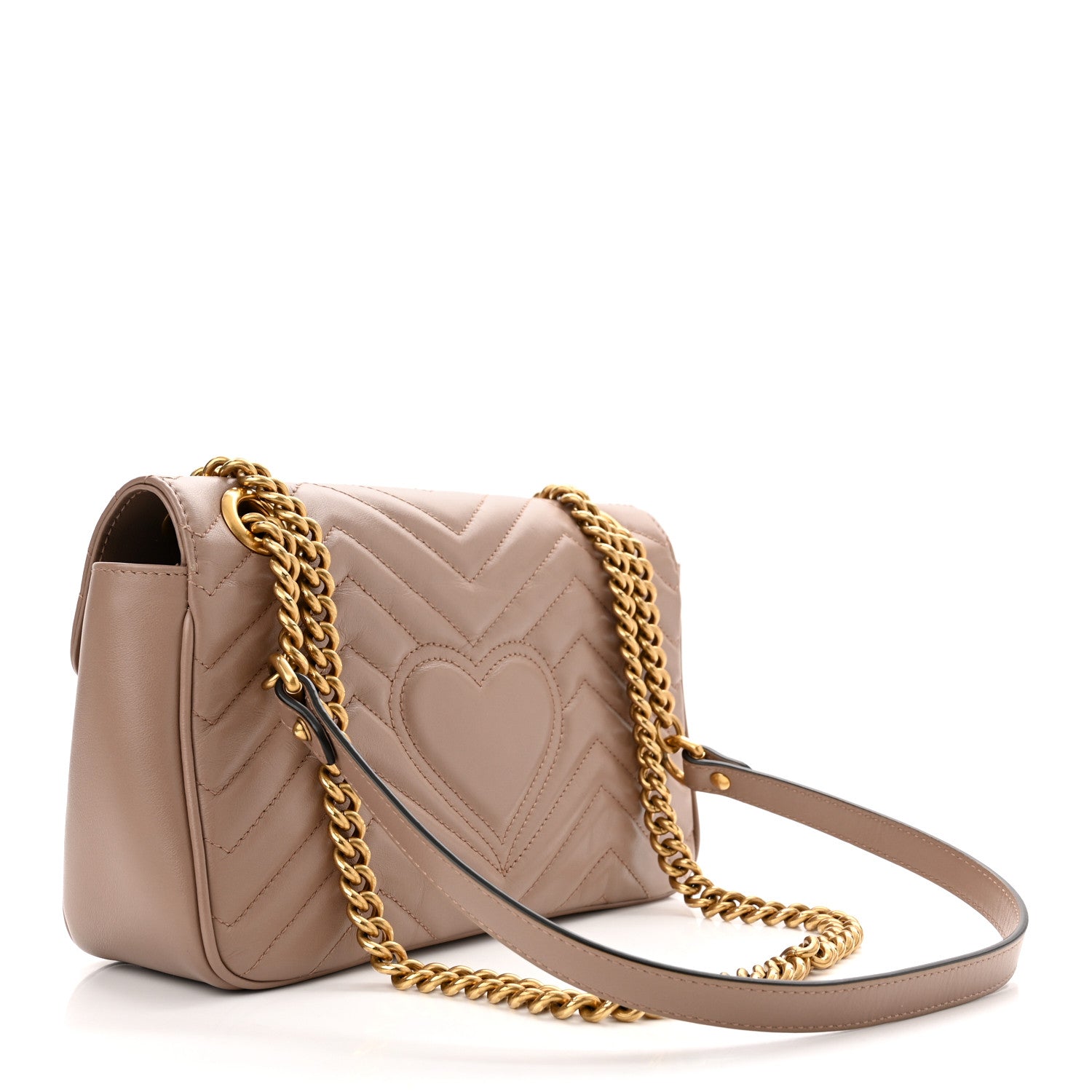 Gucci Calfskin Matelasse Small GG Marmont Shoulder Bag Porcelain Rose 3 of 10