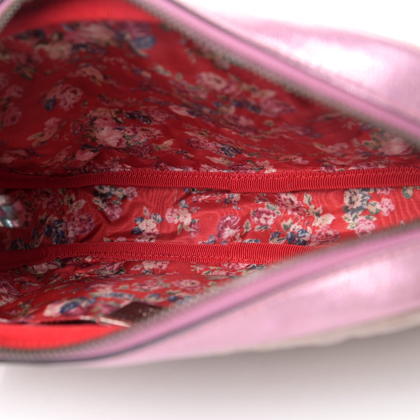 Laminated Nappa Trapuntata Small Zumi Shoulder Bag Rosa Lago Rame