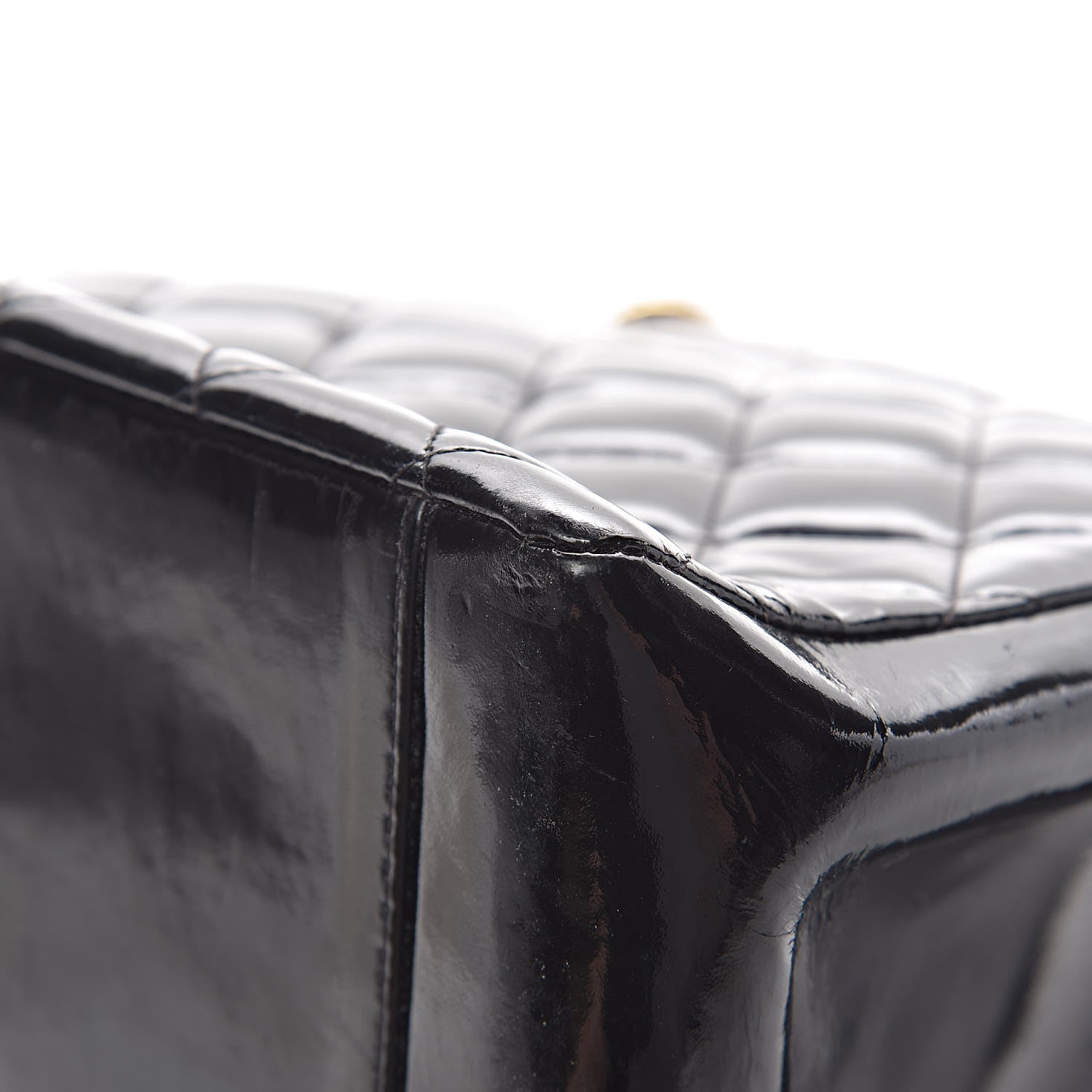 Chanel Patent Quilted Grand Shopping Tote GST Black 22 of 25