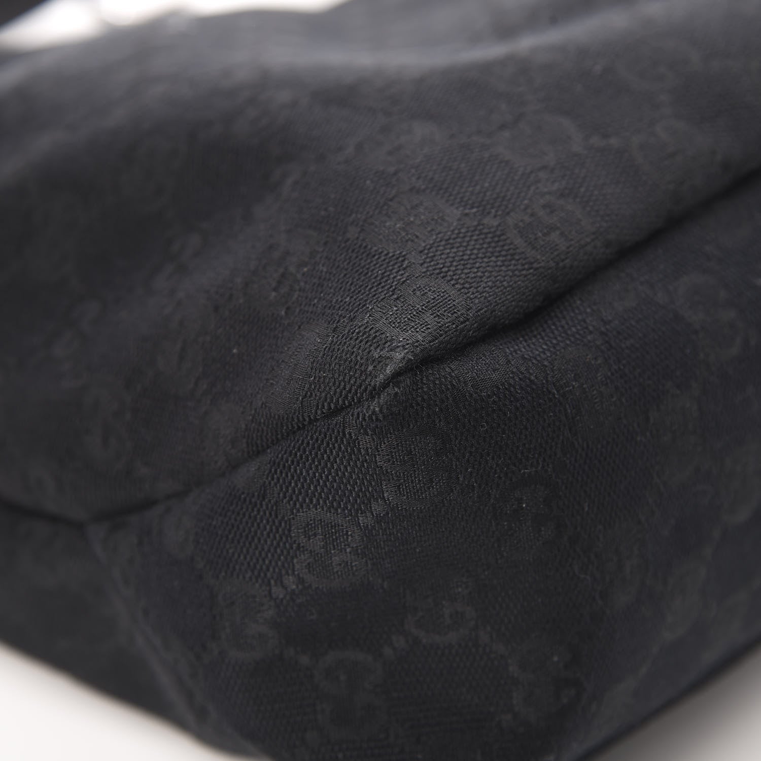 Gucci Monogram Medium Horsebit Chain Hobo Black 9 of 14