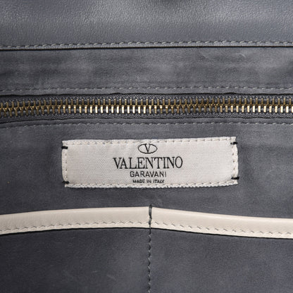 Valentino Garavani Vitello Monogram Kimono 1997 Print Medium Rockstud Tote Light Blue 8 of 10