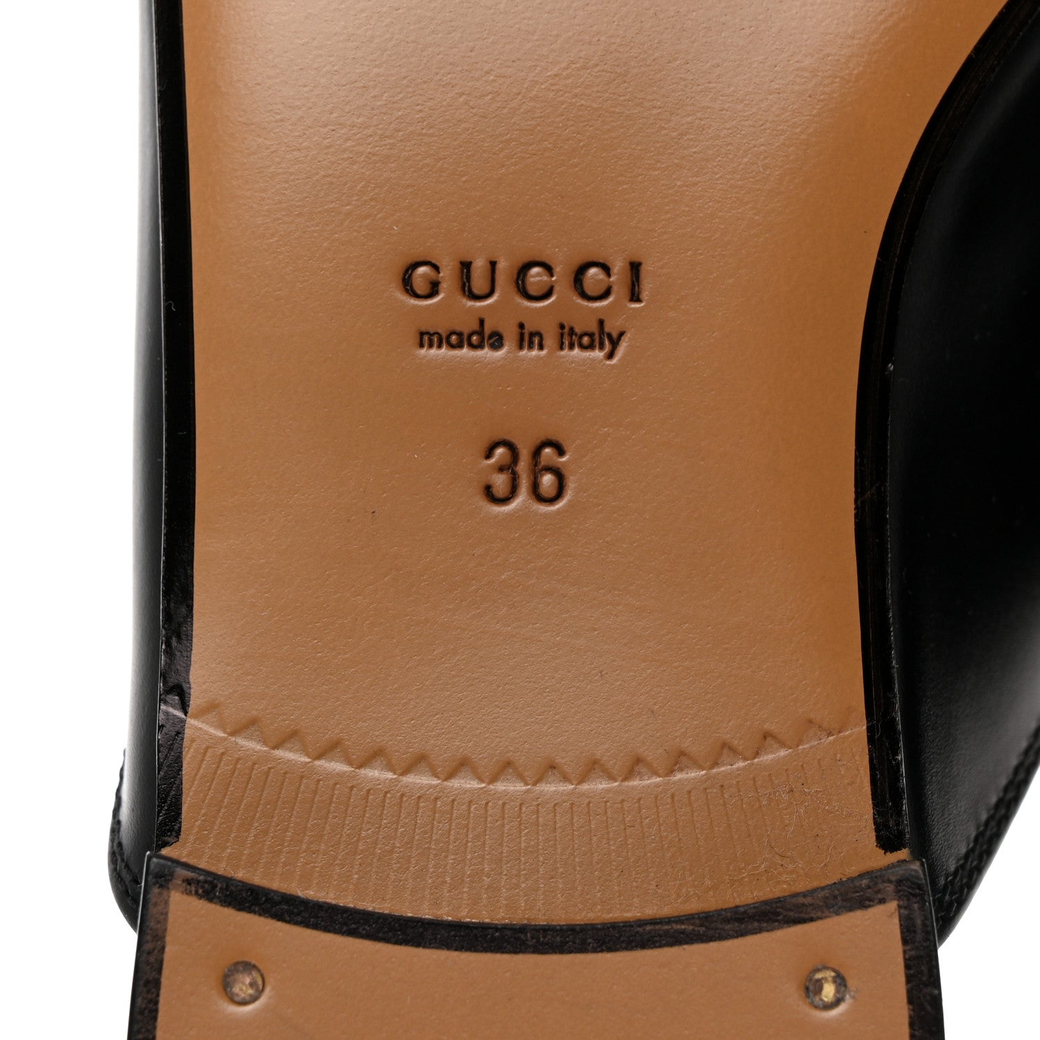 Gucci Calfskin Womens Princetown Slippers 36 Black 8 of 8