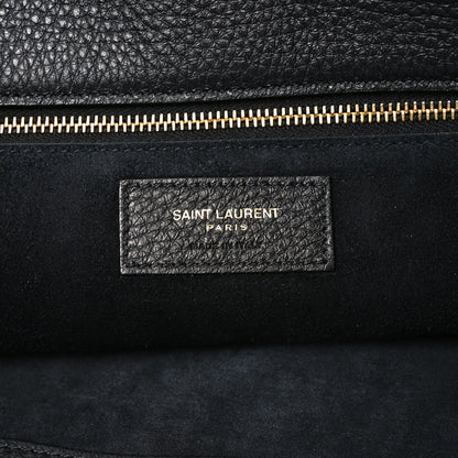 Saint Laurent Grained Deerskin Bea Tote Black 6 of 10
