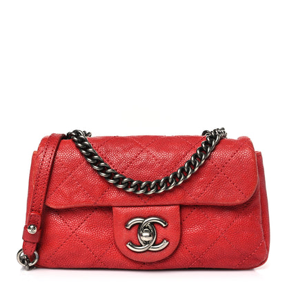 Chanel Caviar Quilted Mini Simply CC Flap Red 1 of 14