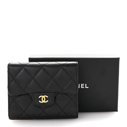 Chanel Caviar Quilted Compact Flap Wallet Black 9 of 9