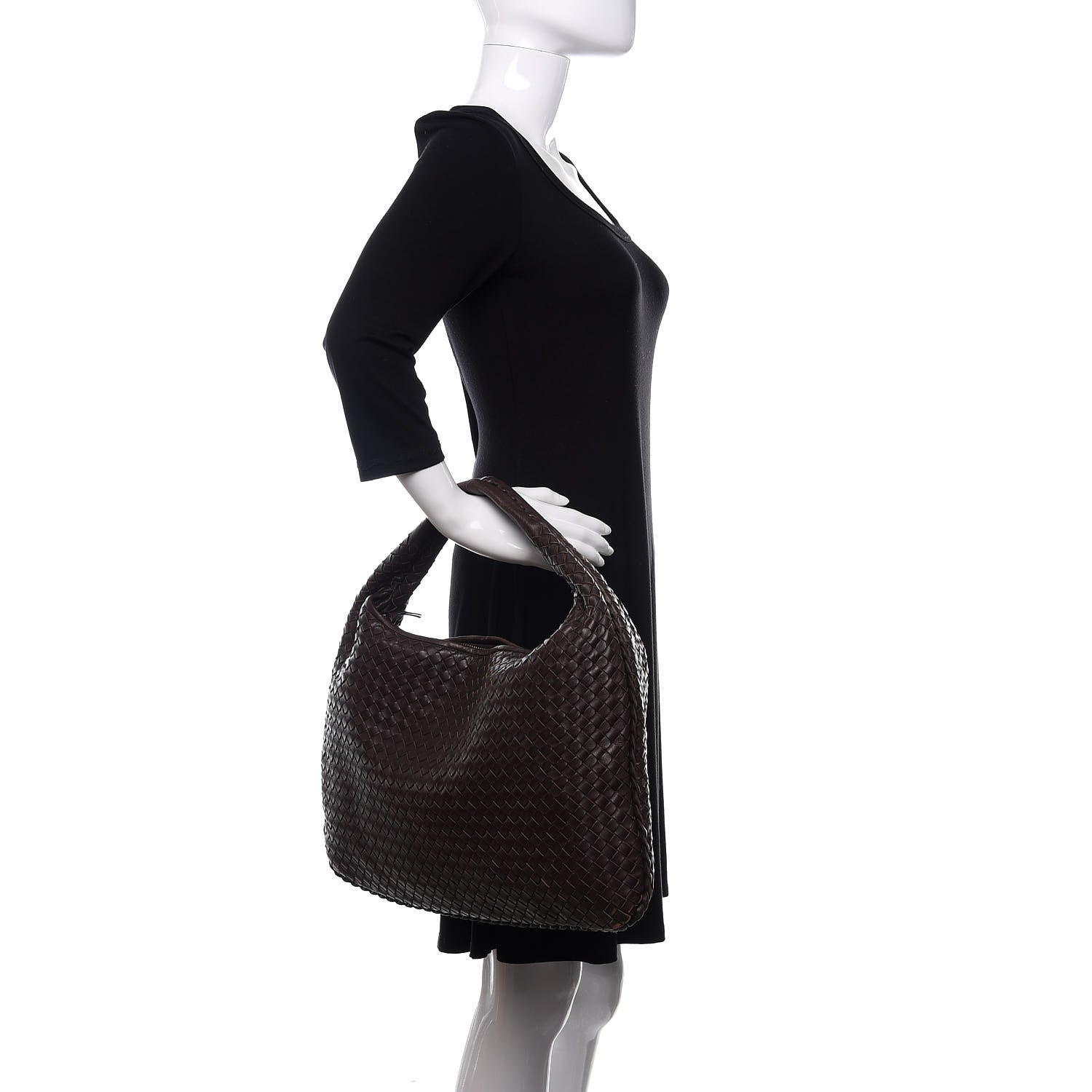 Bottega Veneta Nappa Intrecciato Large Veneta Hobo Ebano 2 of 15