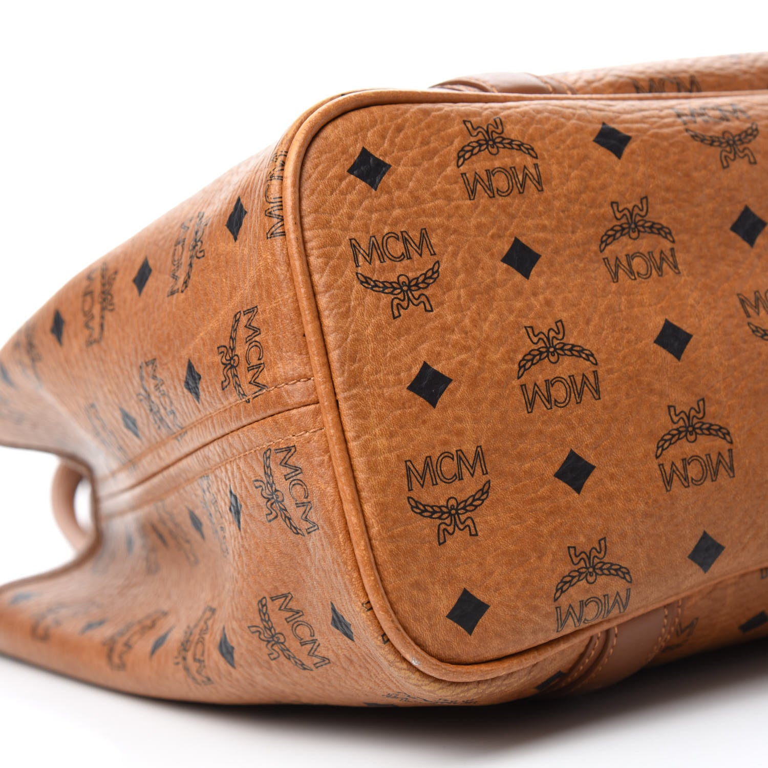 MCM Visetos Shopping Tote Cognac 6 of 16