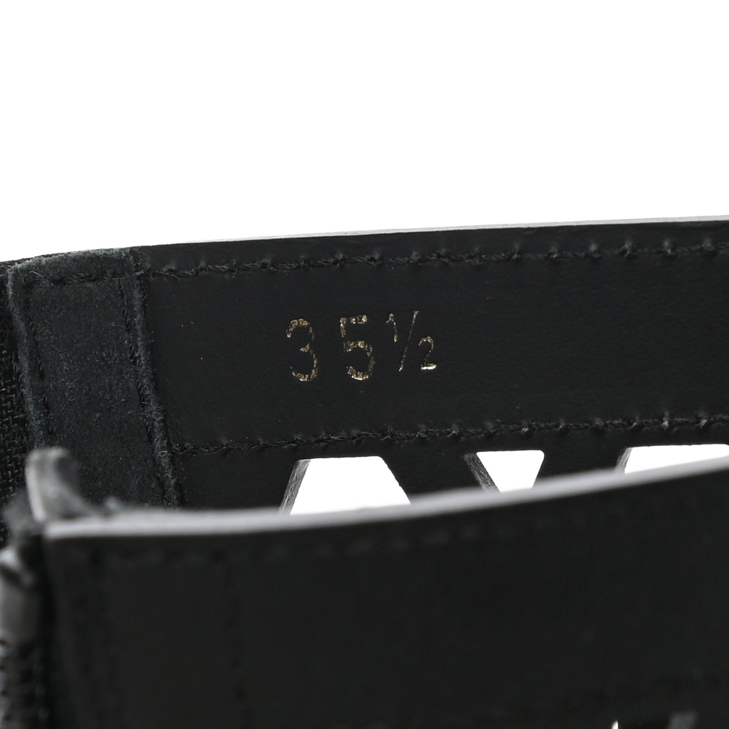 Matte Calfskin D-Trap Sandals 35.5 Black