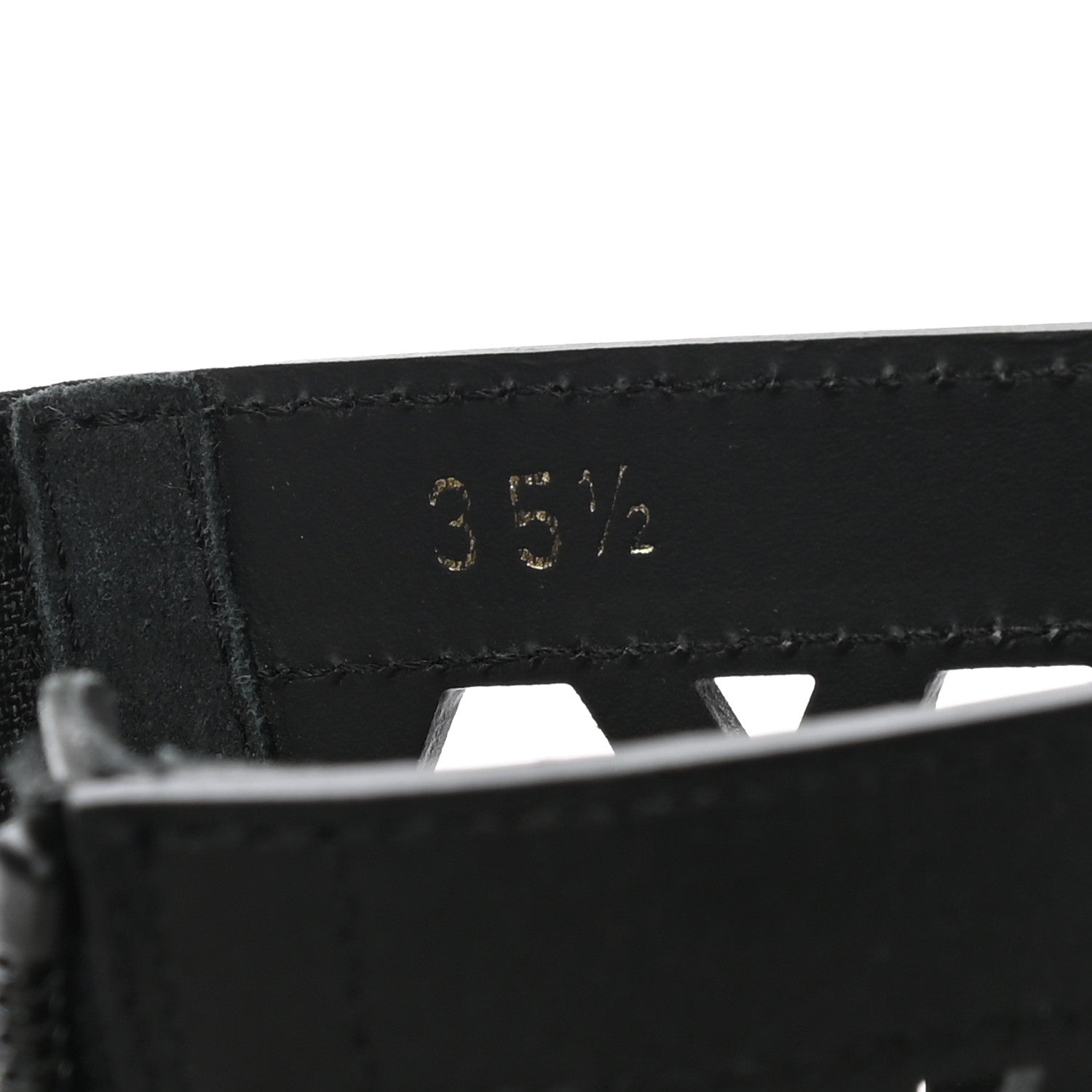 Christian Dior Matte Calfskin D-Trap Sandals 35.5 Black 9 of 10