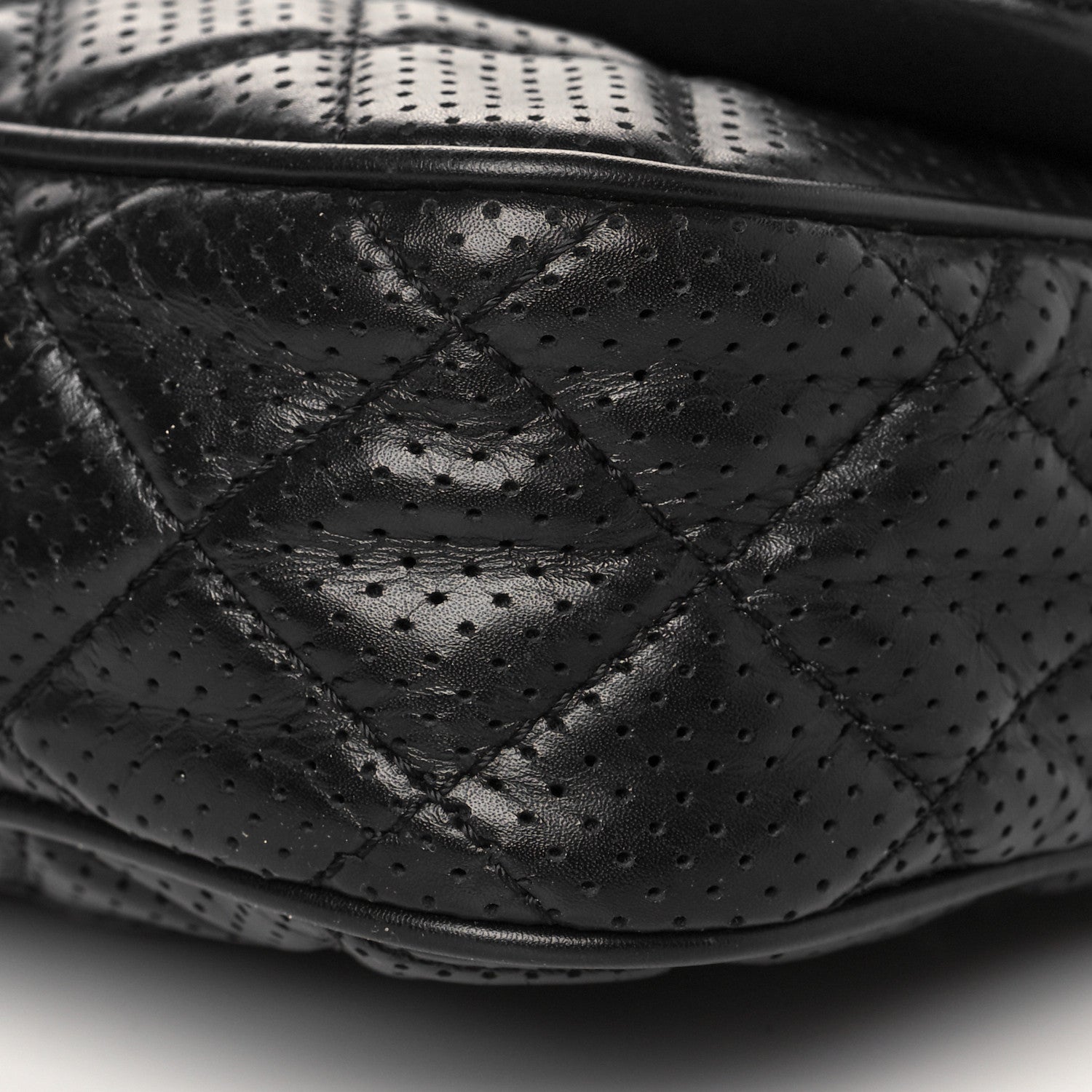 Chanel Lambskin Perforated Medium Punch Flap Black 10 of 10