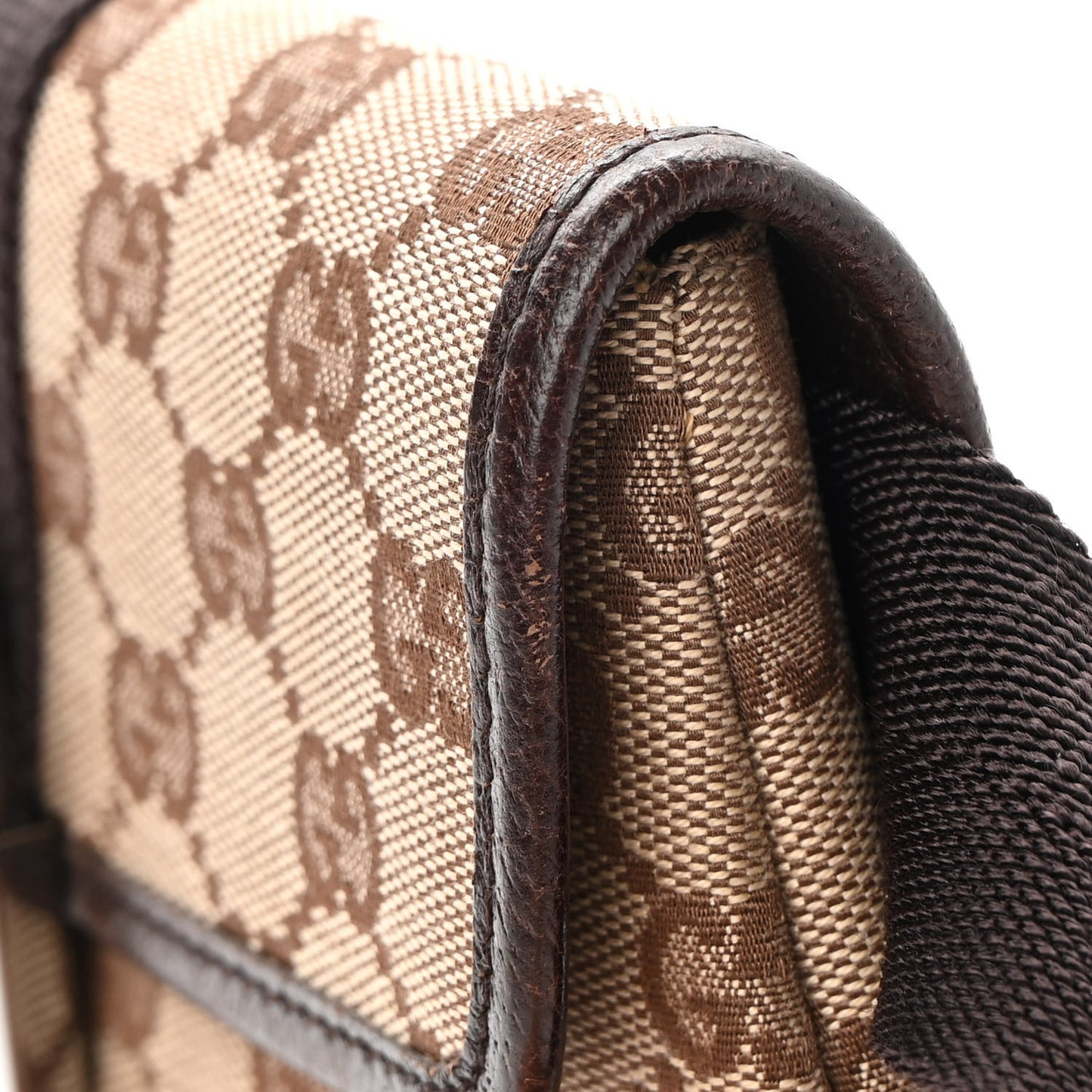 Monogram Waist Pouch Bag Dark Brown