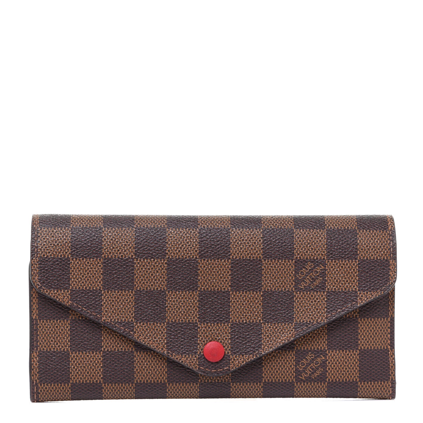 Damier Ebene Josephine Wallet Red