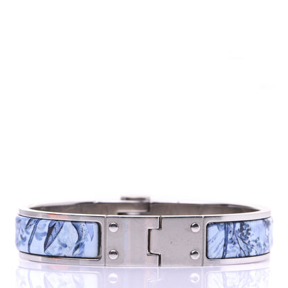 Hermes Enamel Printed Narrow Equateur Hinged Bracelet S 4 of 12