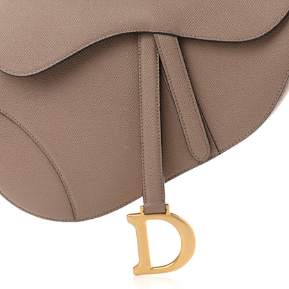 Christian Dior Grained Calfskin Saddle Bag Warm Taupe 8 of 11
