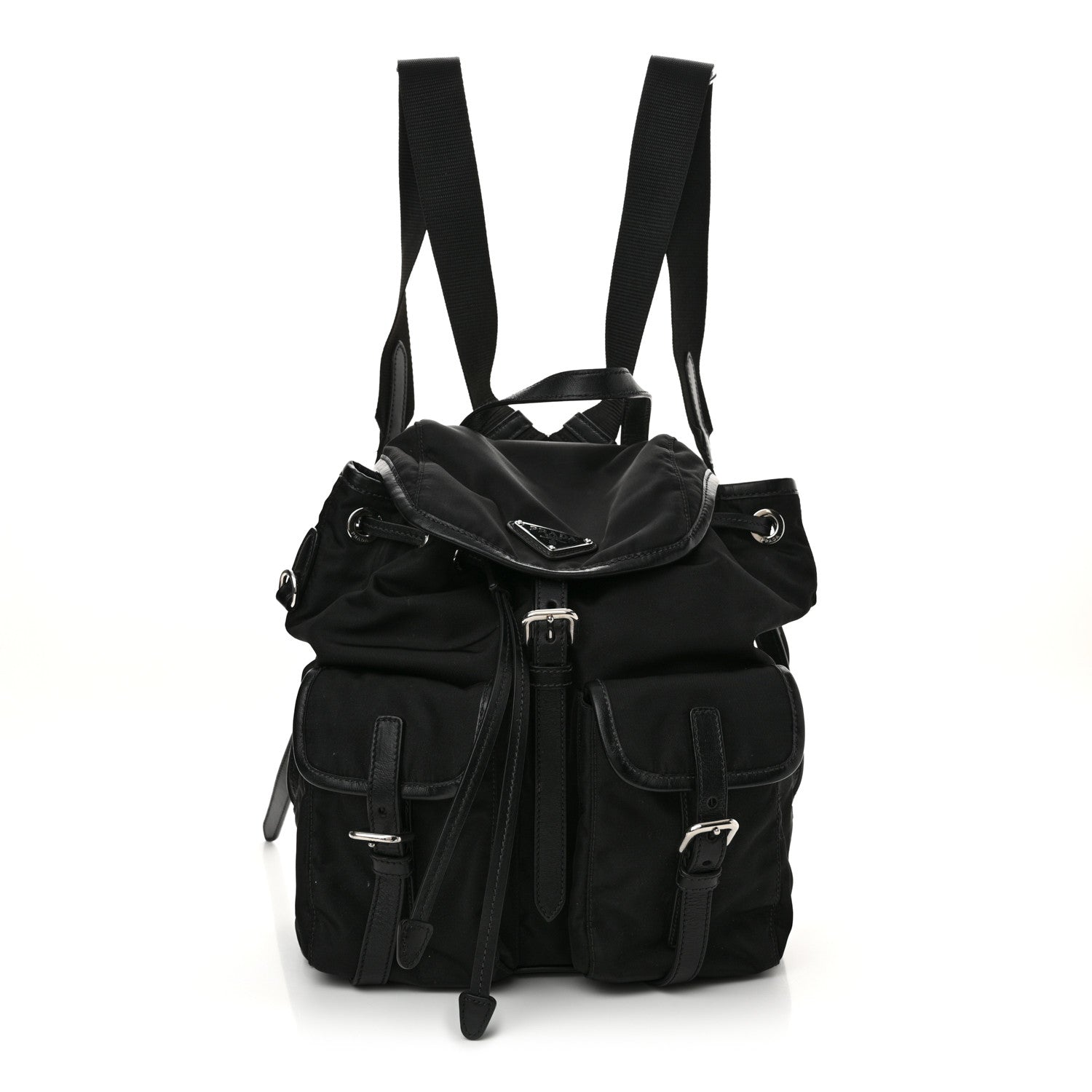 Prada Tessuto Nylon Vitello Backpack Black 1 of 12