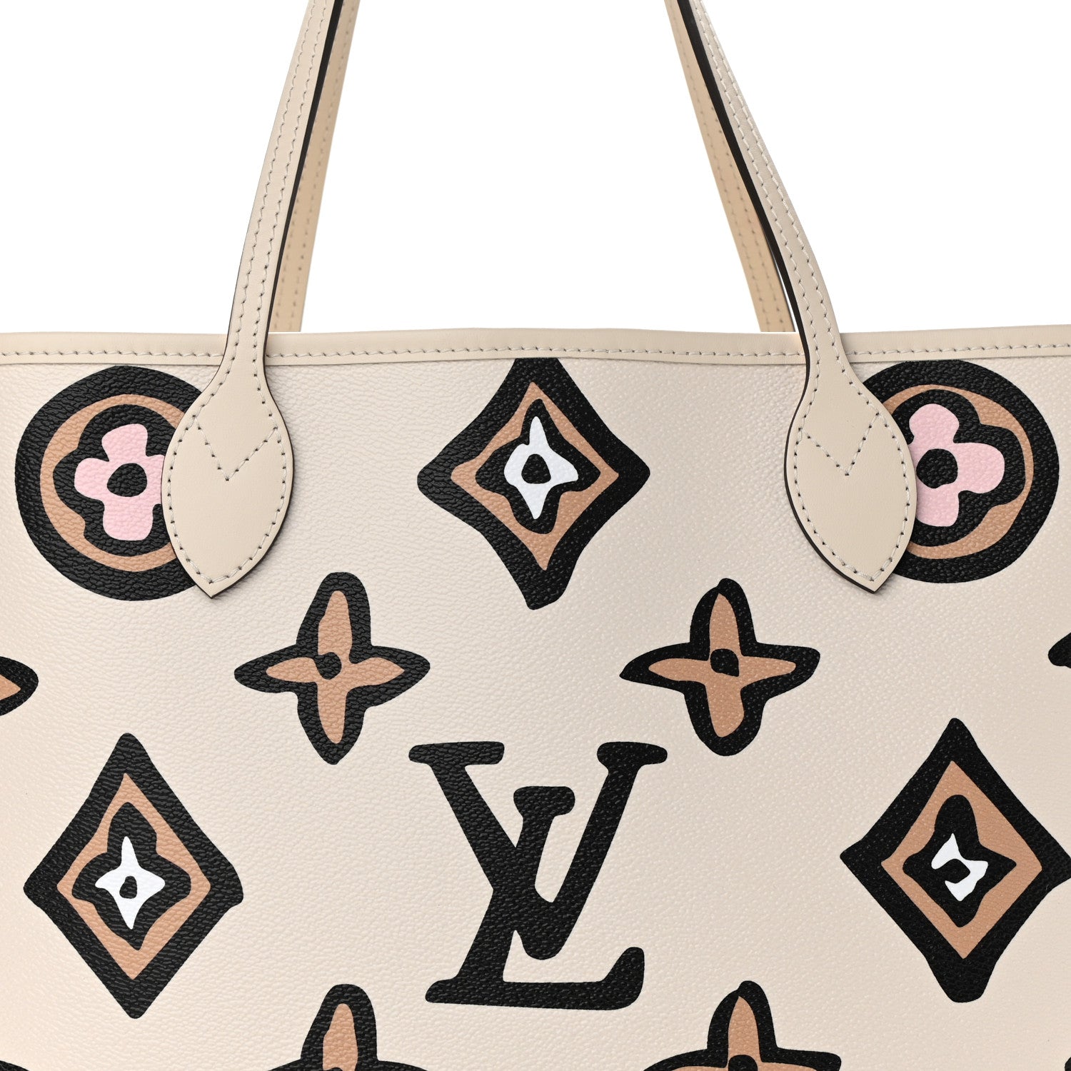 Louis Vuitton Monogram Giant Wild At Heart Neverfull MM Creme 8 of 10