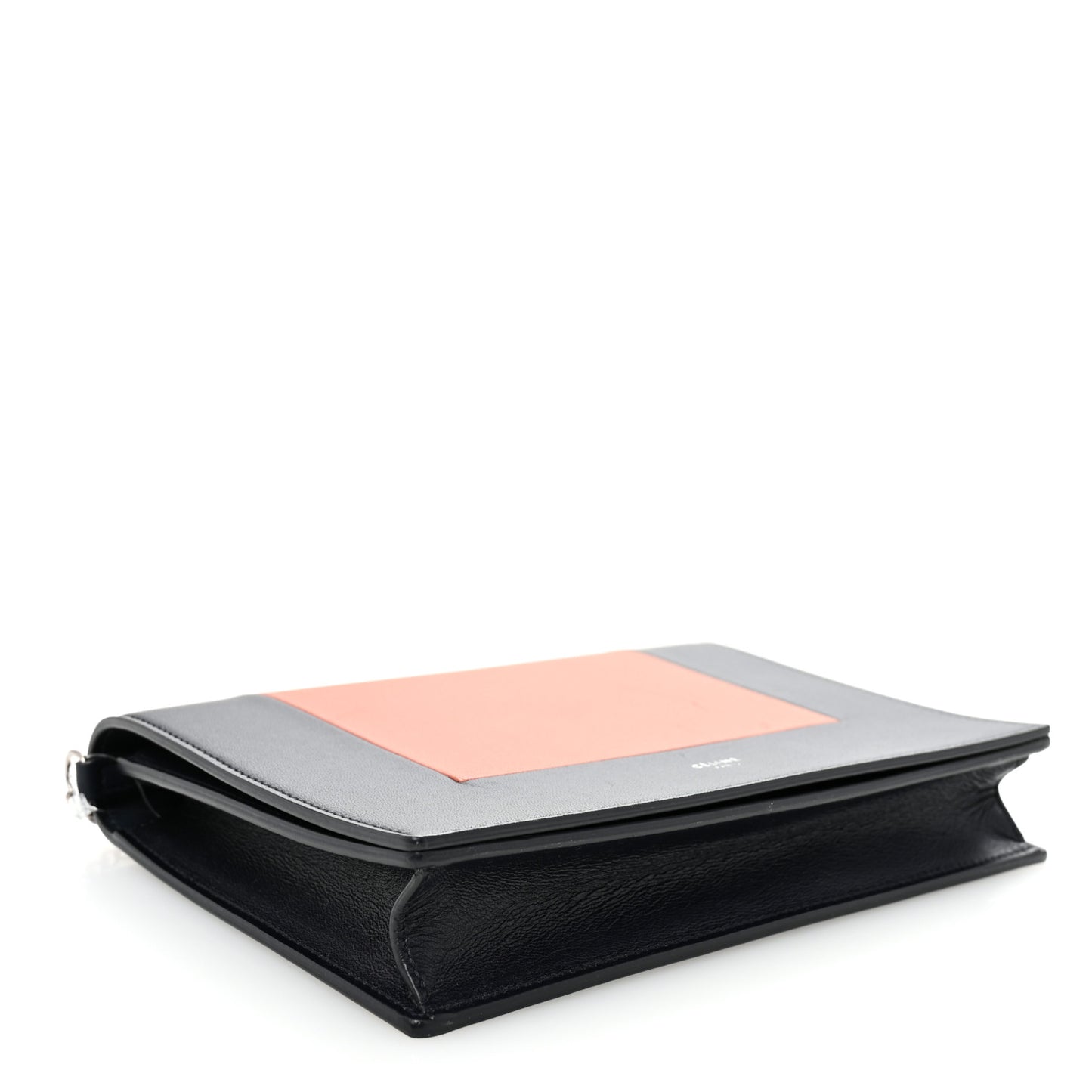 Smooth Lambskin Frame Evening Chain Clutch Terracotta Navy