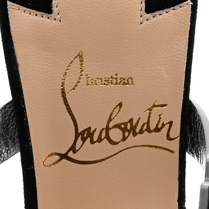 Christian Louboutin Veau Velours Specchio Planet Choc 80 Mule 35.5 Black 7 of 9