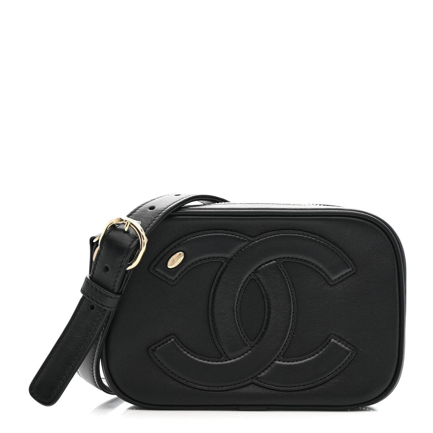 Chanel Lambskin CC Mania Camera Case Black 1 of 12