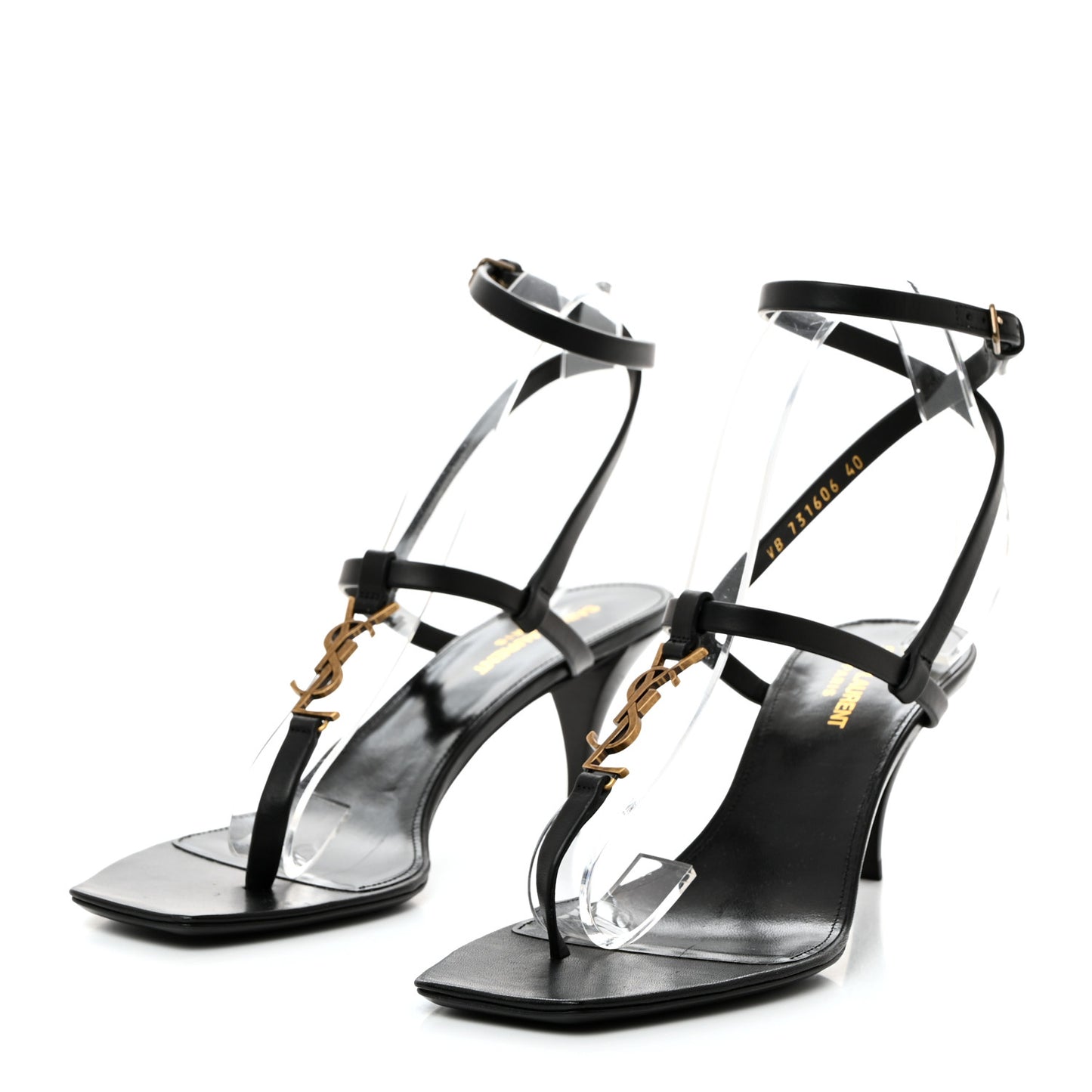 Calfskin Cassandra 60 Sandals 40 Black