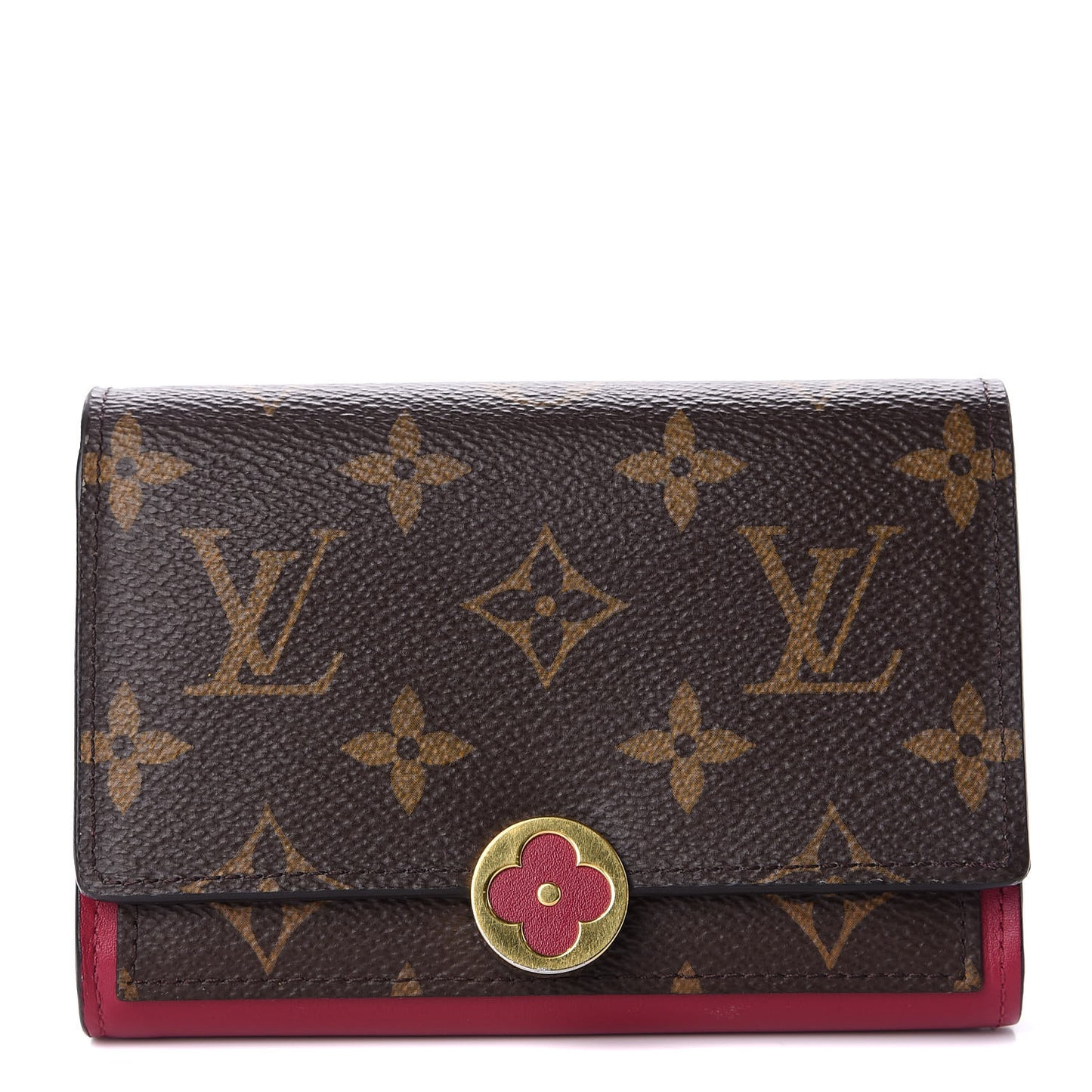 Monogram Flore Compact Wallet Fuchsia