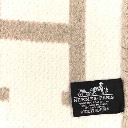 Hermes Wool Cashmere Avalon III Blanket Coco Camomille 4 of 4