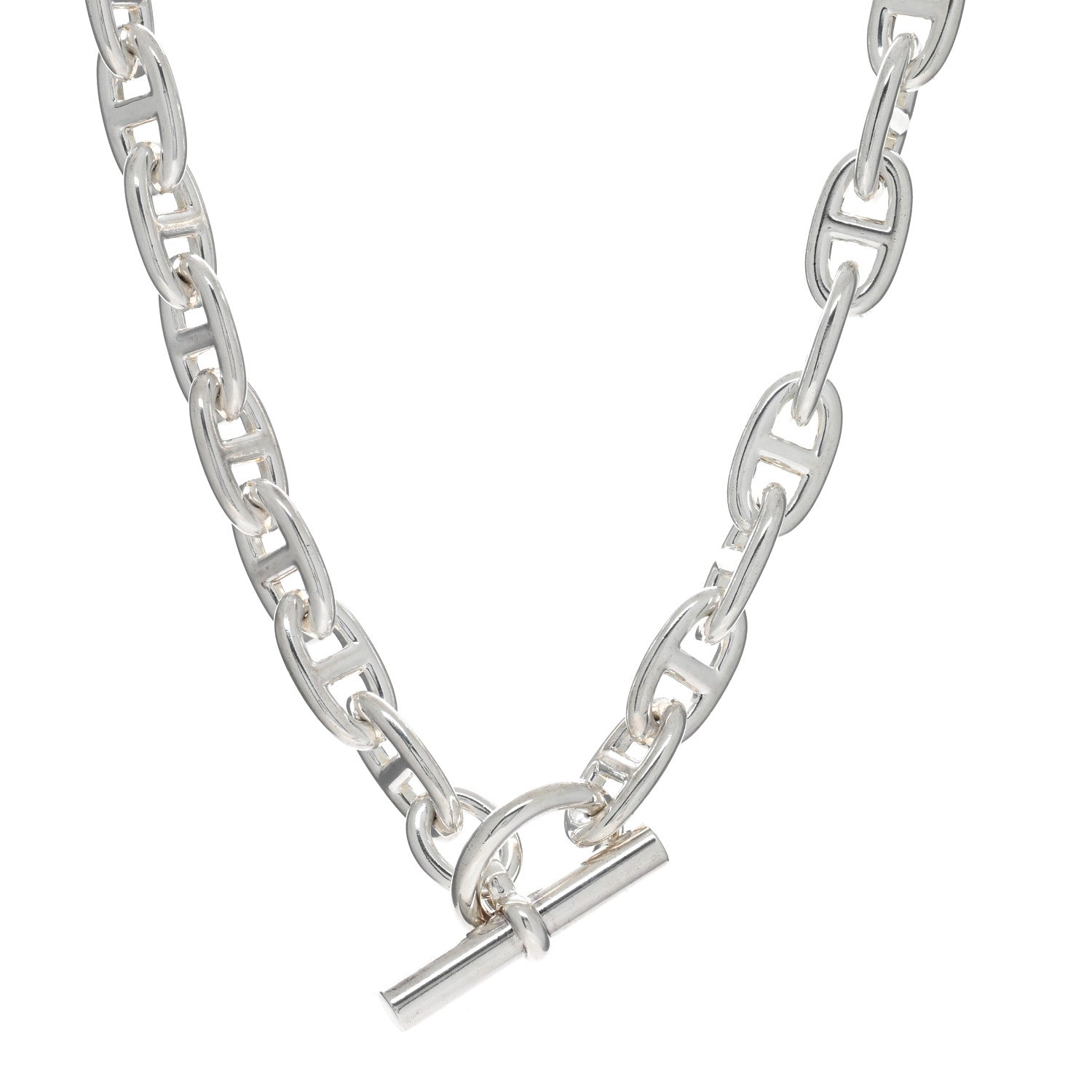 Hermes Sterling Silver Chaine D'Ancre Necklace PM 1 of 4