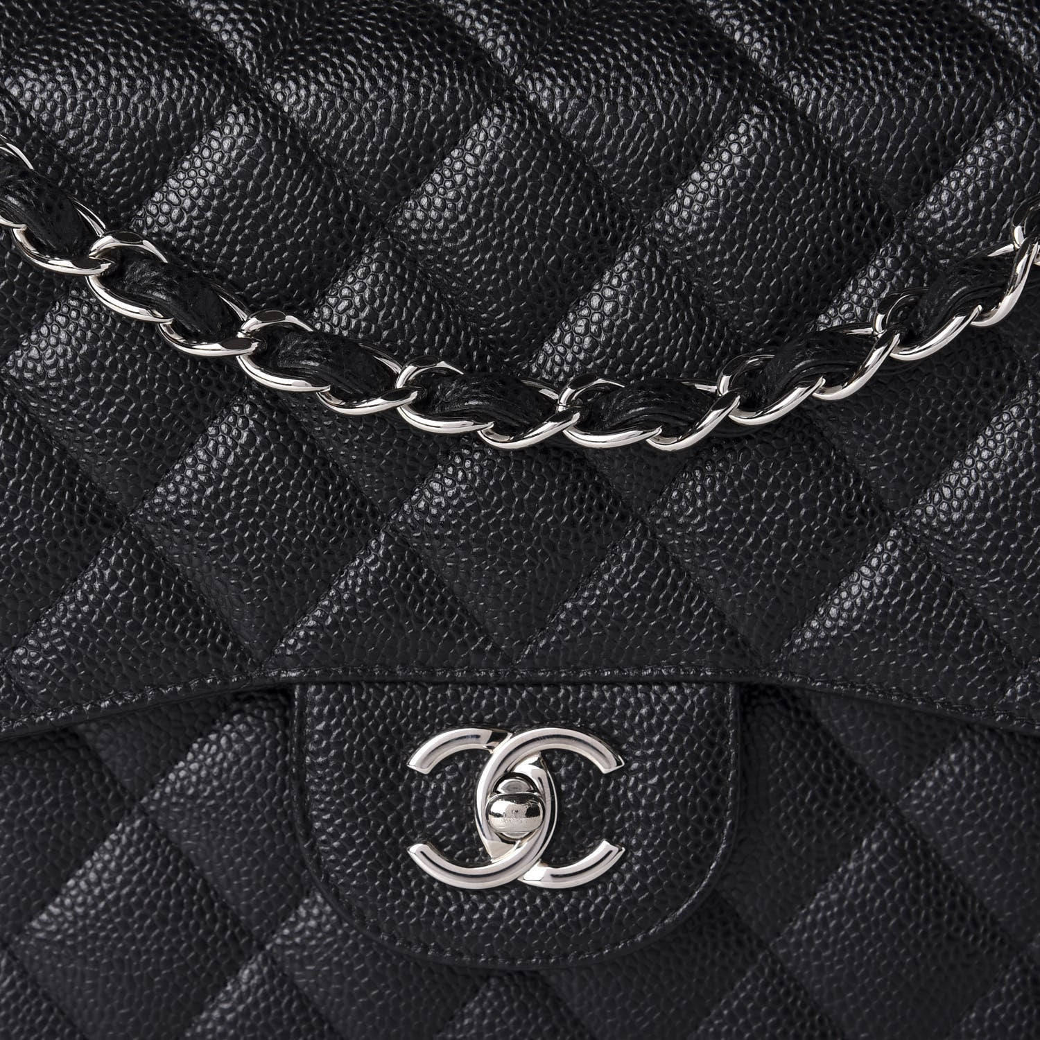 Chanel Caviar Quilted Jumbo Double Flap Black 11 of 11