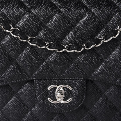 Chanel Caviar Quilted Jumbo Double Flap Black 11 of 11