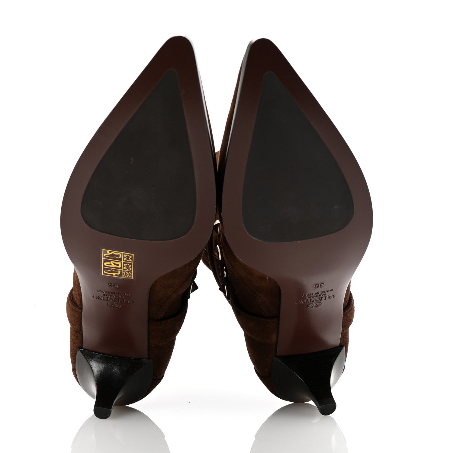 Valentino Garavani Suede Rockstud Flair 85 Ankle Booties 36 Fondant 6 of 9
