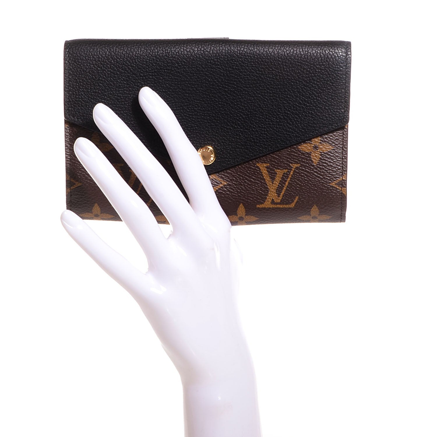 Louis Vuitton Monogram Pallas Compact Wallet Black 2 of 8