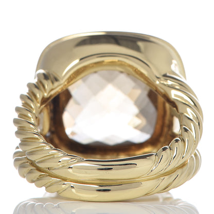 David Yurman 18K Yellow Gold Diamond Champagne Citrine 14mm Albion Ring 54 7 4 of 8
