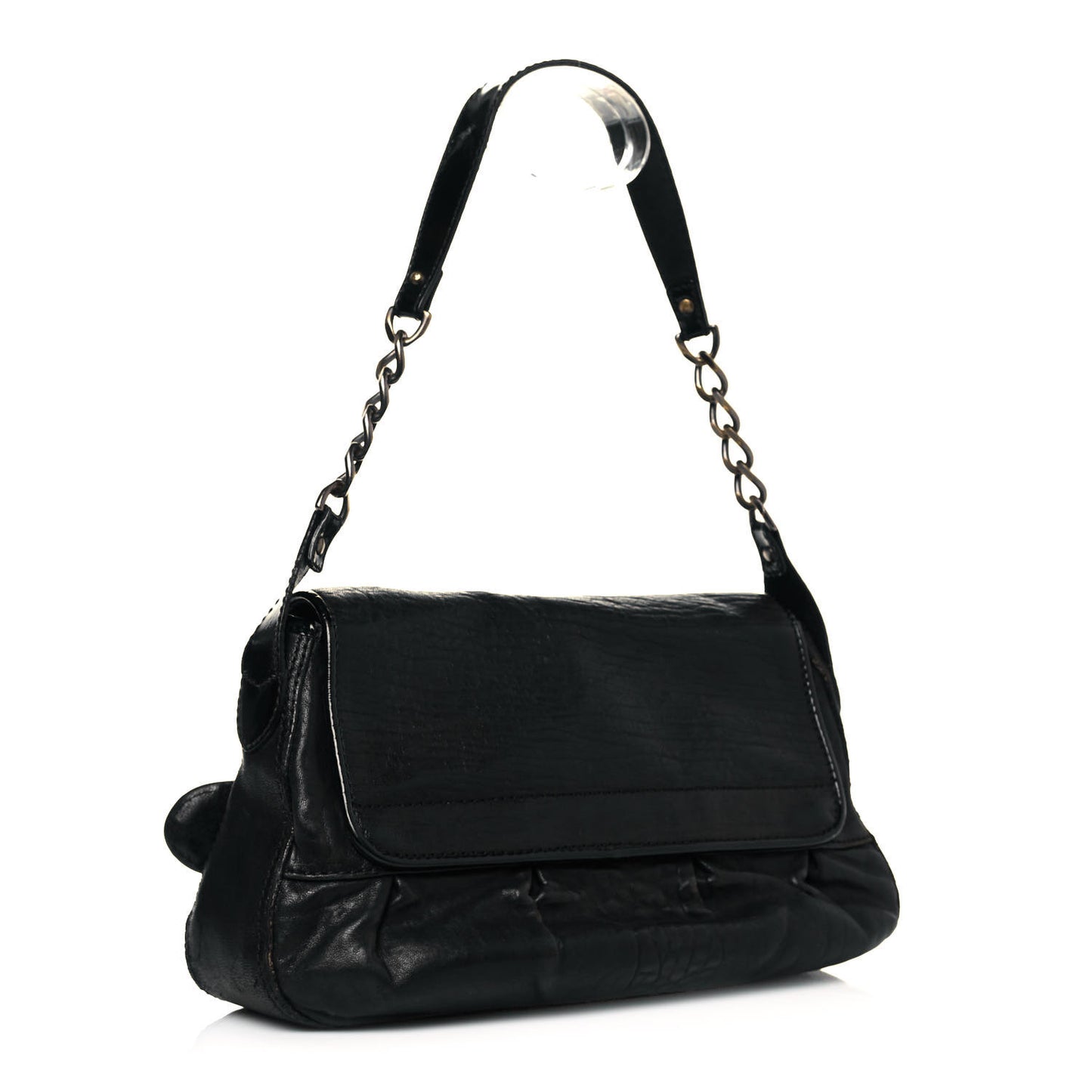 Nappa Patent B Bis Flap Bag Black