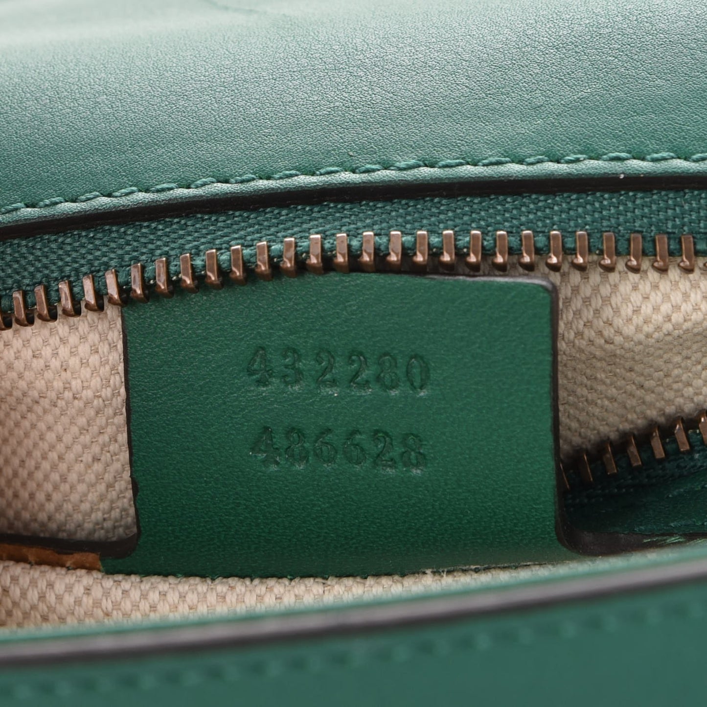 Calfskin Peony Medium Chain Shoulder Bag Bottle Green