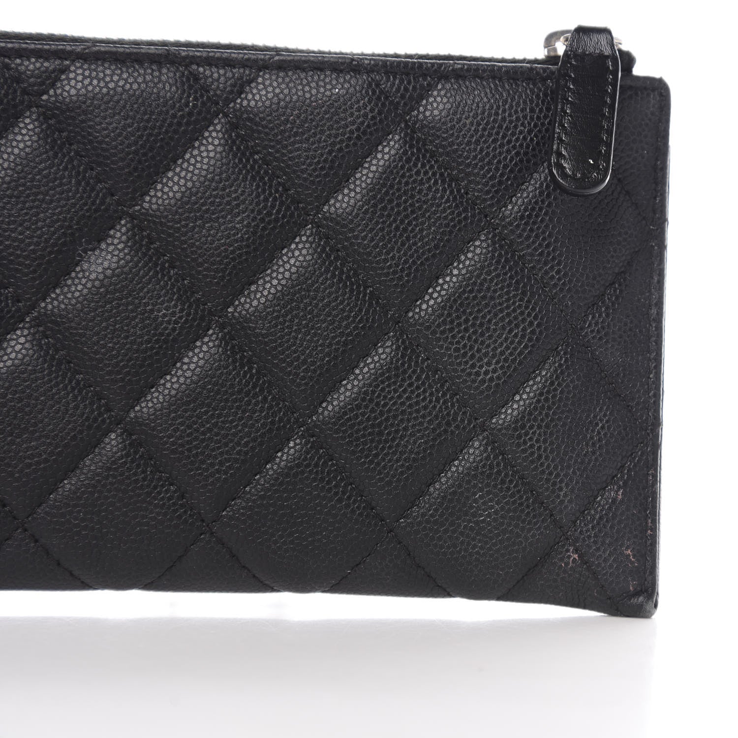 Chanel Caviar Quilted Filigree Zip Pouch Black 10 of 13
