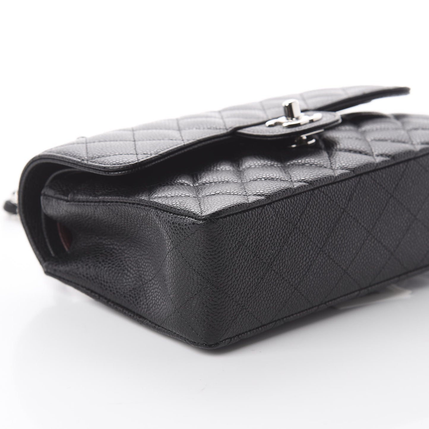 Caviar Quilted Small Double Flap Black