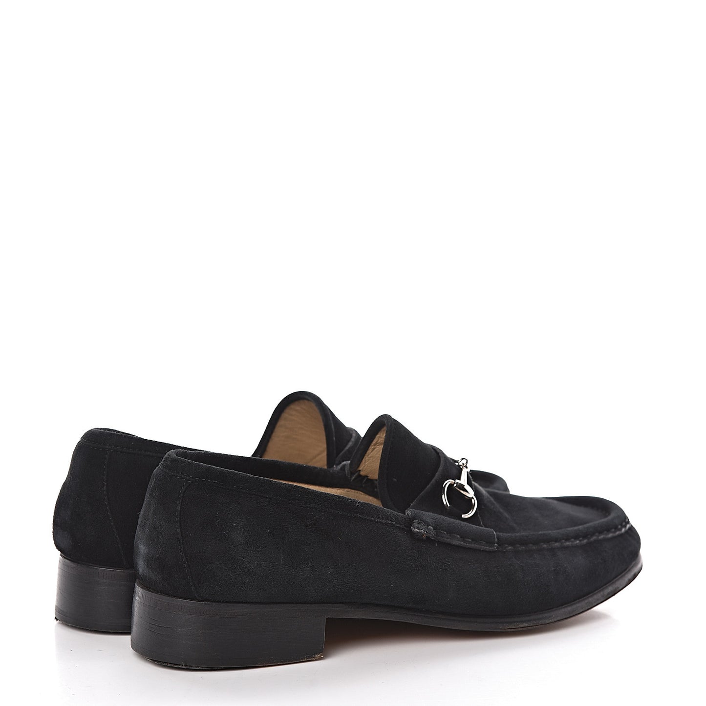 Suede Horsebit Womens Loafers 39.5 Black