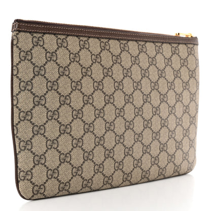 Gucci GG Supreme Monogram Large Ophidia Pouch Clutch Brown 3 of 7