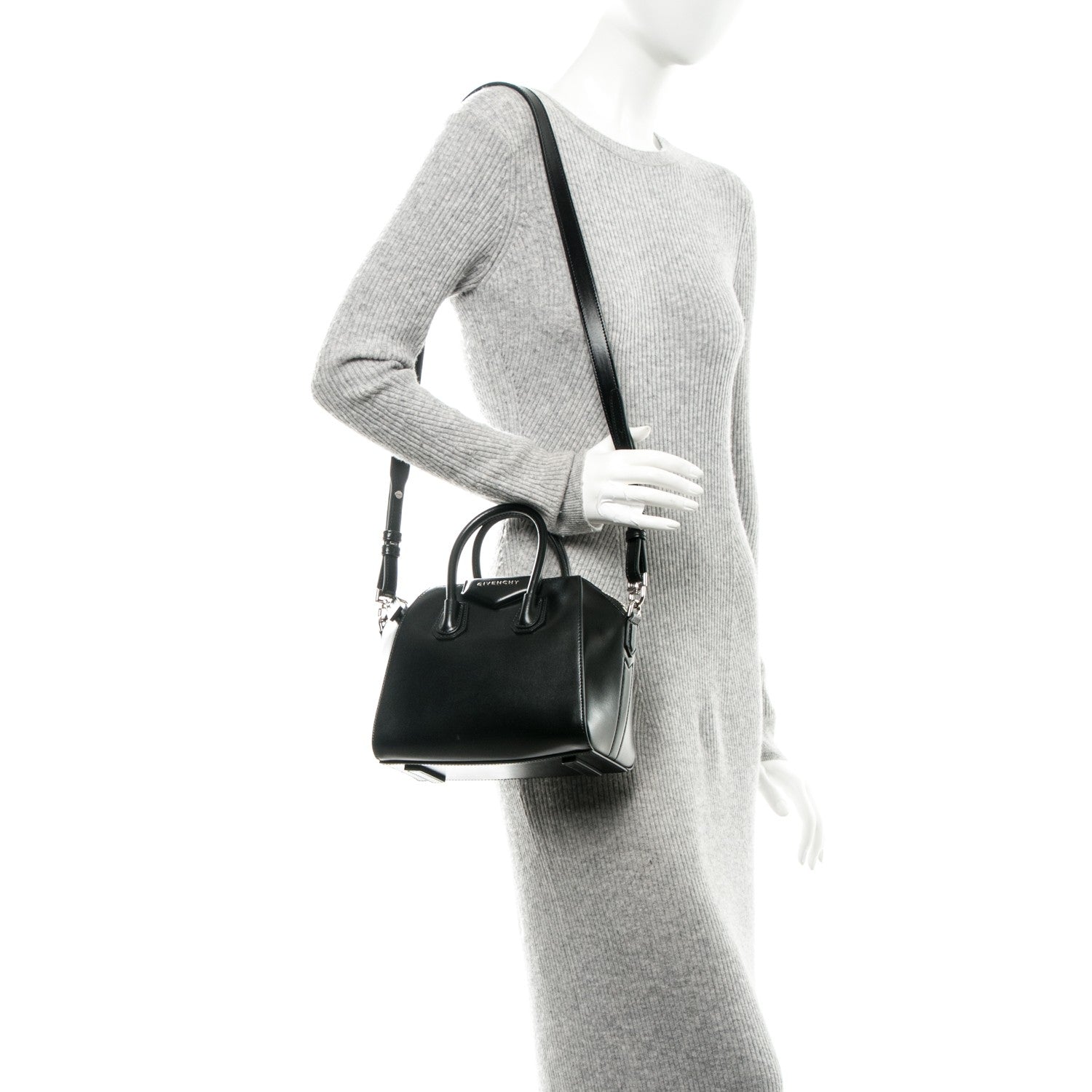 Givenchy Shiny Lord Calfskin Mini Antigona Black 2 of 8