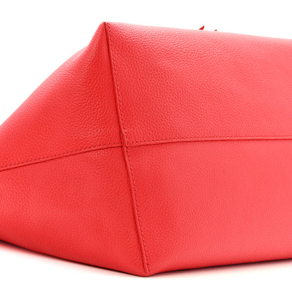 Alexander McQueen Grained Calfskin Skull Open Shopper Tote Red 9 of 11