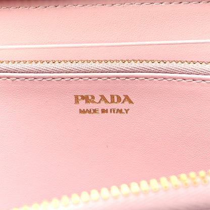 Prada Saffiano Zip Around Wallet Alabaster Pink 6 of 8